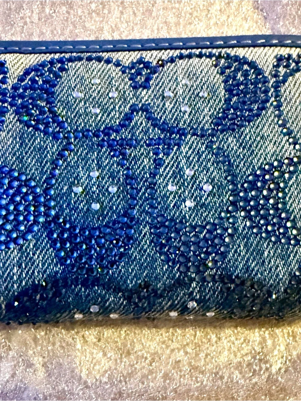 BNWT!!! Coach Denim Crystal Signature Essential Slim Card Case 💙💙